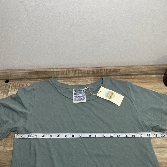 Jungmaven Ojai Hemp Organic Cotton Blend T Shirt Jade Green Womens M Made in USA - Picture 6 of 7
